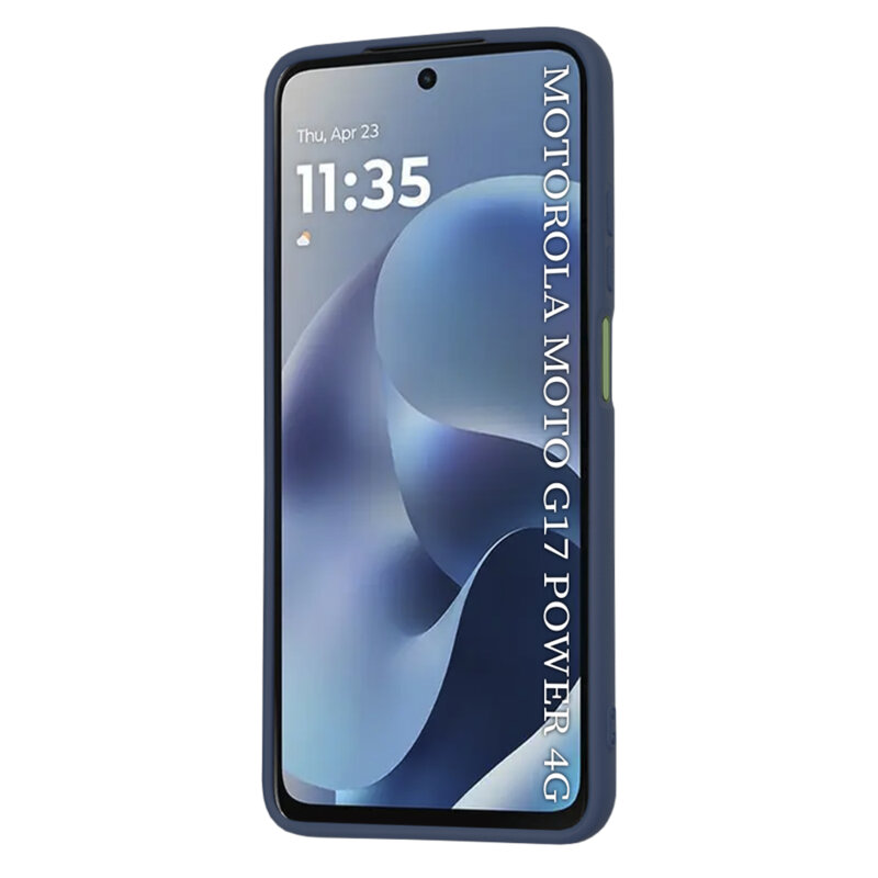 Husa silicon Motorola Moto G17 Power Techsuit SoftFlex, bleumarin