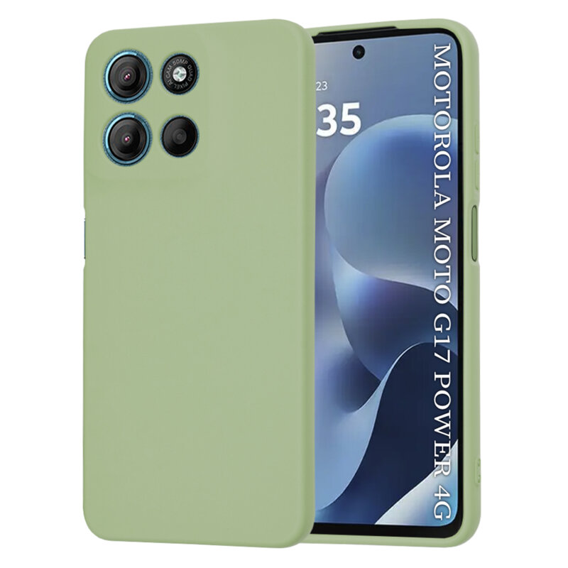 Husa silicon Motorola Moto G17 Power Techsuit SoftFlex, verde