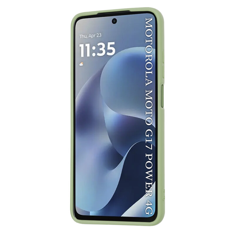 Husa silicon Motorola Moto G17 Power Techsuit SoftFlex, verde