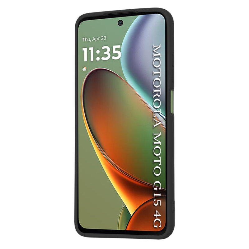 Husa silicon Motorola Moto G15 Techsuit SoftFlex, negru