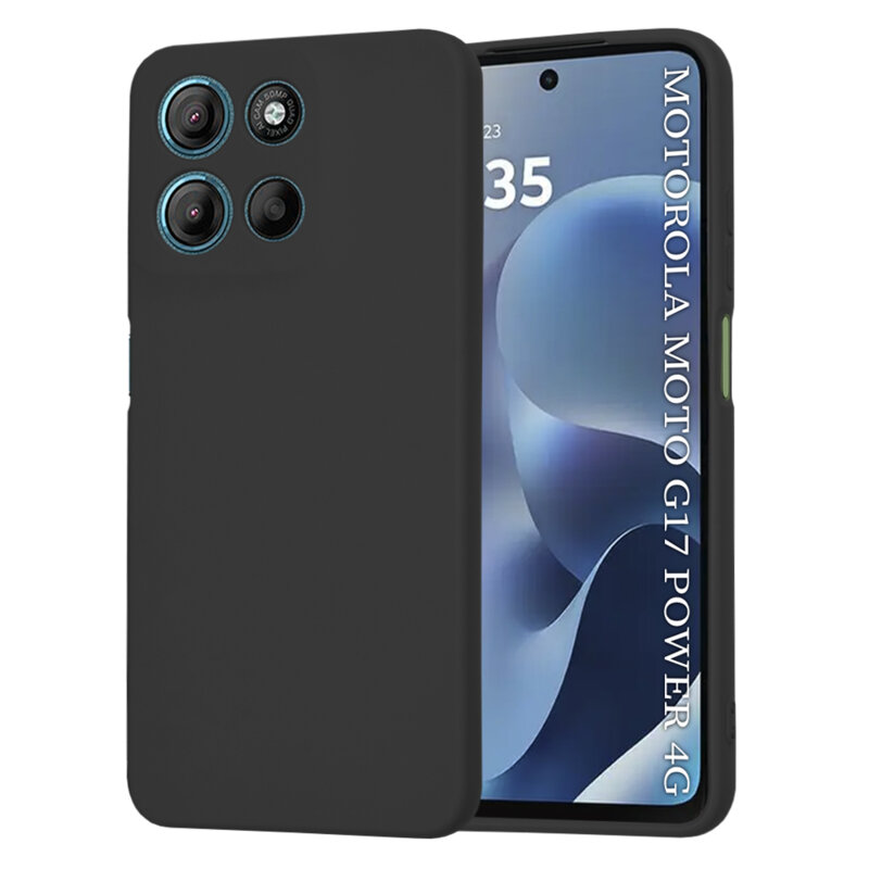 Husa silicon Motorola Moto G17 Power Techsuit SoftFlex, negru