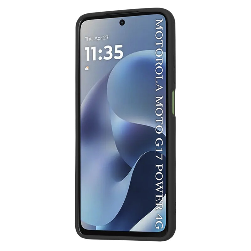 Husa silicon Motorola Moto G17 Power Techsuit SoftFlex, negru