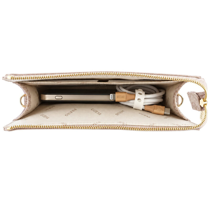 Geanta Guess telefon crossbody pentru femei, roz, GUWP6PG4S4RP