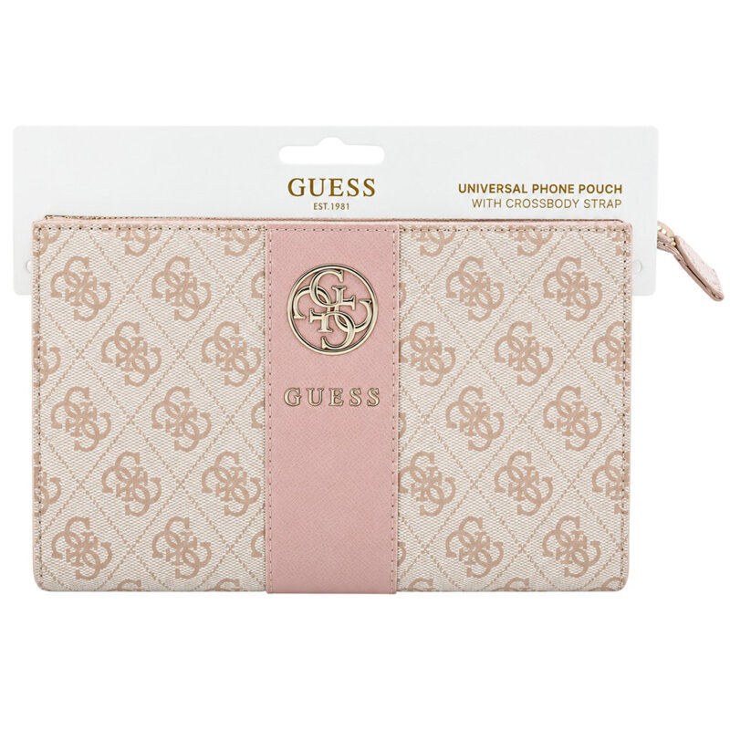 Geanta Guess telefon crossbody pentru femei, roz, GUWP6PG4S4RP