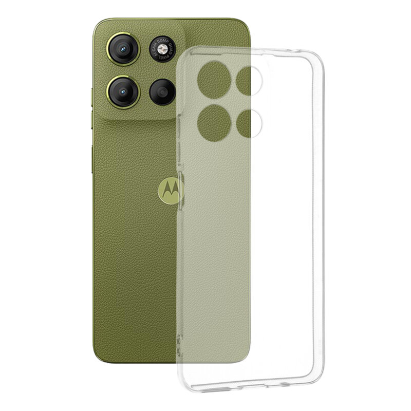 Husa Motorola Moto G15 Power Techsuit Clear Silicone, transparenta