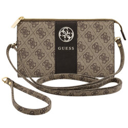 Geanta Guess telefon crossbody pentru femei, maro, GUWP6PG4S4RW