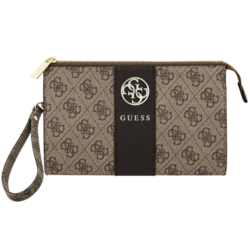 Geanta Guess telefon crossbody pentru femei, maro, GUWP6PG4S4RW