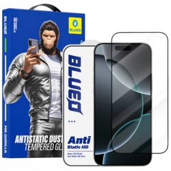 Folie iPhone 16 Pro Blueo Anti-Static HD Glass, negru