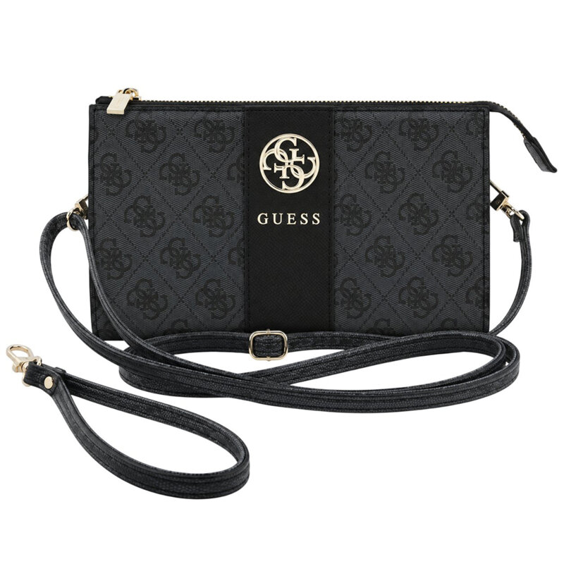 Geanta Guess telefon crossbody pentru femei, negru, GUWP6PG4S4RK