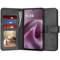 Husa 360 Motorola Moto G17 Techsuit Diary Book, negru