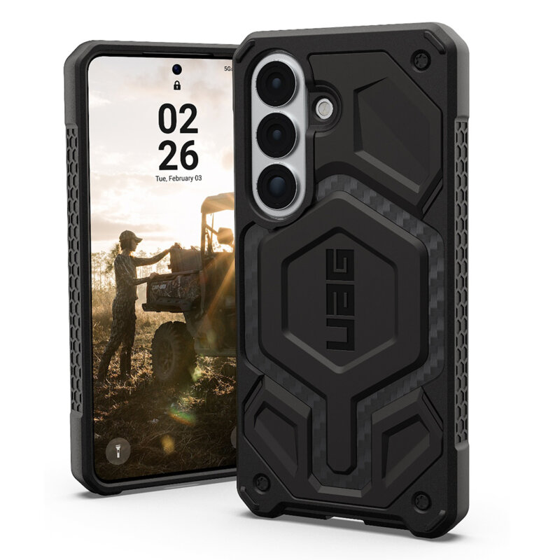 Husa Samsung Galaxy S26 UAG Monarch Pro MagSafe, Carbon Fiber