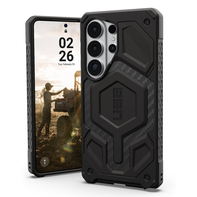 Husa Samsung Galaxy S26 Ultra UAG Monarch Pro MagSafe, Carbon Fiber