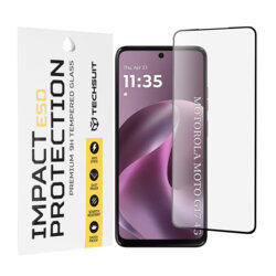 Folie sticla Motorola Moto G17 Techsuit ESD Glass, negru