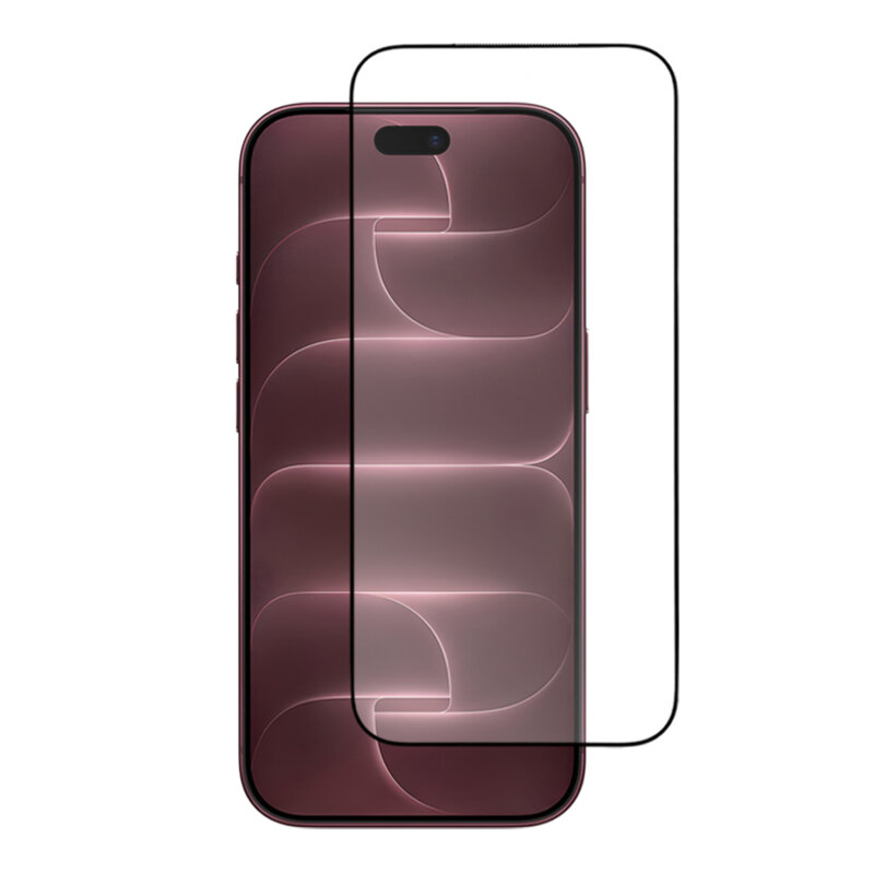 Folie iPhone 18 Pro Max cu aplicator Pro Blueo 3D Full Display Curved Edge HD Glass, negru