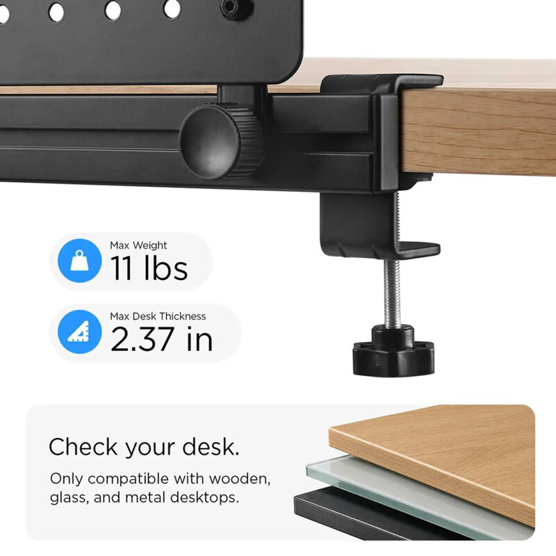 Organizator de birou cu prindere tip clema Spigen LD406, negru