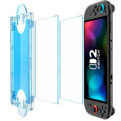 [Pachet 2x] Folie 9H Nintendo Switch 2 cu aplicator Techsuit SwitchAura NS1, transparenta