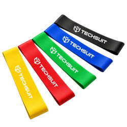 [Set 5x] Banda elastica fitness, kinetoterapie, exercitii, sport Techsuit