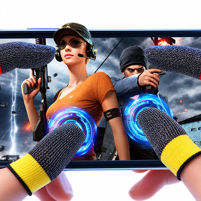 Manusi gaming pentru degete telefon, Techsuit FS4-04, roz