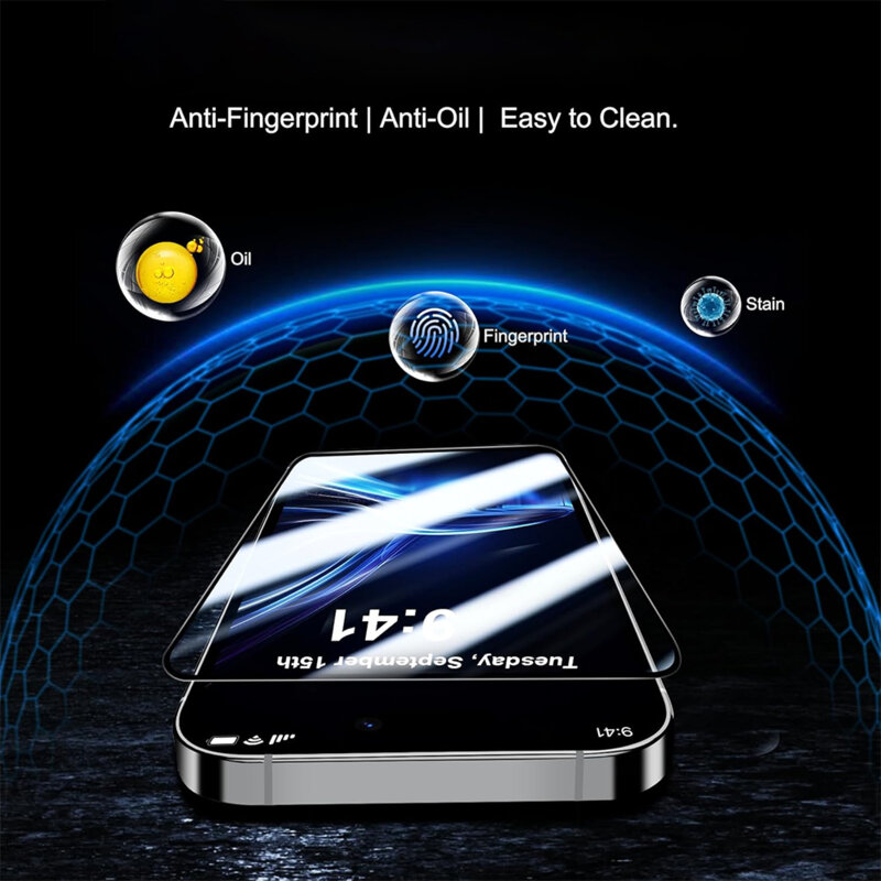 Folie iPhone 18 Pro Max Blueo Anti-Broken Glass, negru