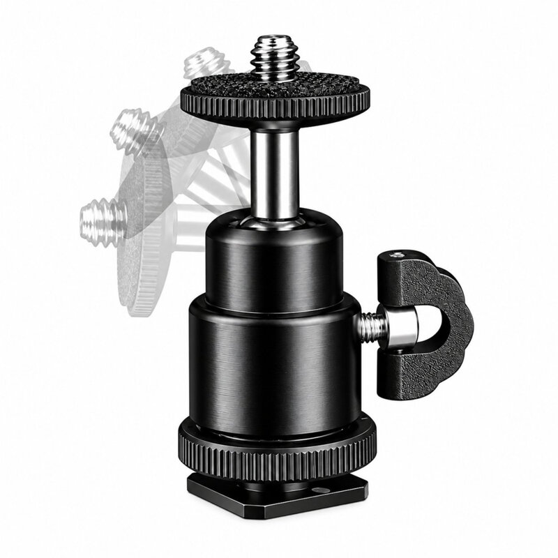 Adaptor patina Cold Shoe la surub 1/4 GoPro, DSLR, monitor Techsuit BH-2