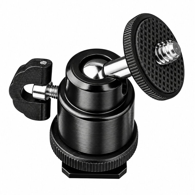 Adaptor patina Cold Shoe la surub 1/4 GoPro, DSLR, monitor Techsuit BH-2
