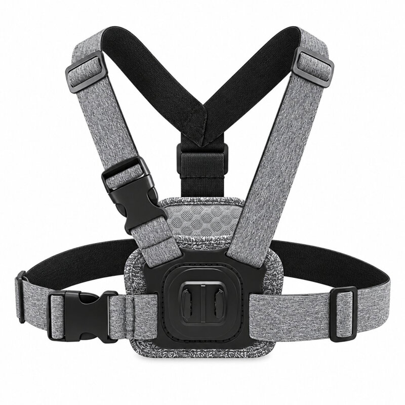 Suport piept GoPro si telefon ajustabil, Techsuit JX-002, gri