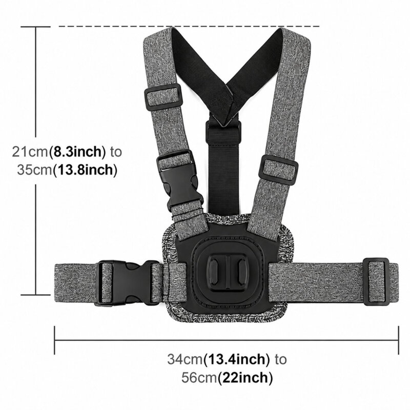 Suport piept GoPro si telefon ajustabil, Techsuit JX-002, gri
