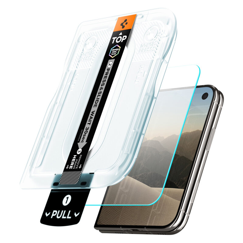 Folie iPhone Duo Spigen Glas.tR EZ Fit Pro HD, transparenta