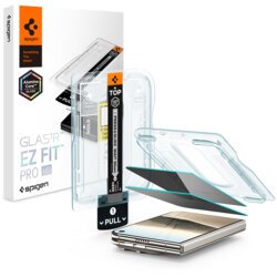 [Pachet 2x] Folie iPhone Duo Spigen Glas.tR EZ Fit Pro HD, privacy