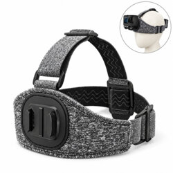 Suport de cap pentru camera GoPro Techsuit, gri, JX-003
