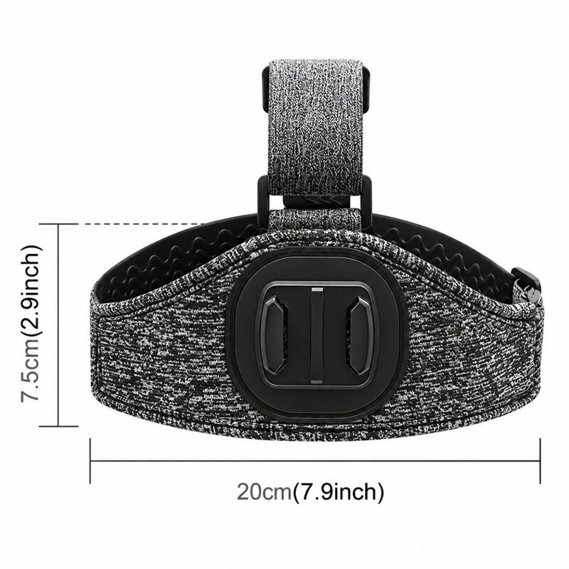 Suport de cap pentru camera GoPro Techsuit, gri, JX-003