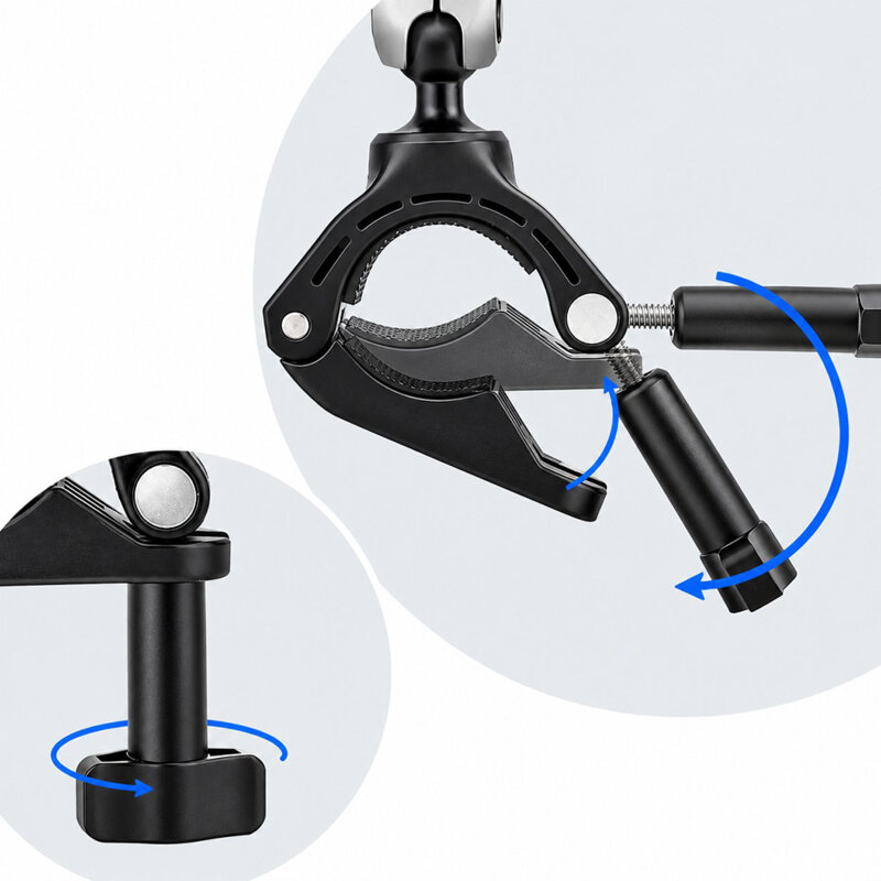 Suport bicicleta pentru camera GoPro, Techsuit JX-008, gri