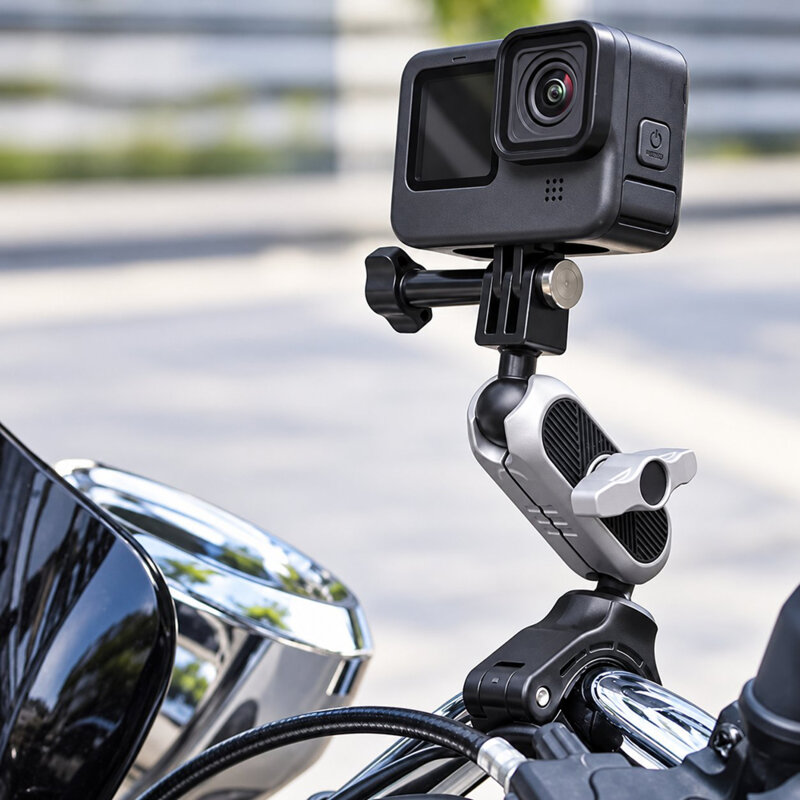 Suport bicicleta pentru camera GoPro, Techsuit JX-008, gri