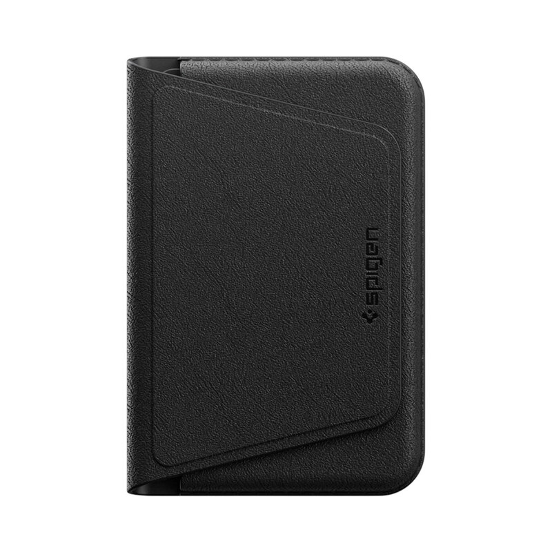 Portofel MagSafe cu stand, 3 sloturi card Spigen Valentinus S-2, negru