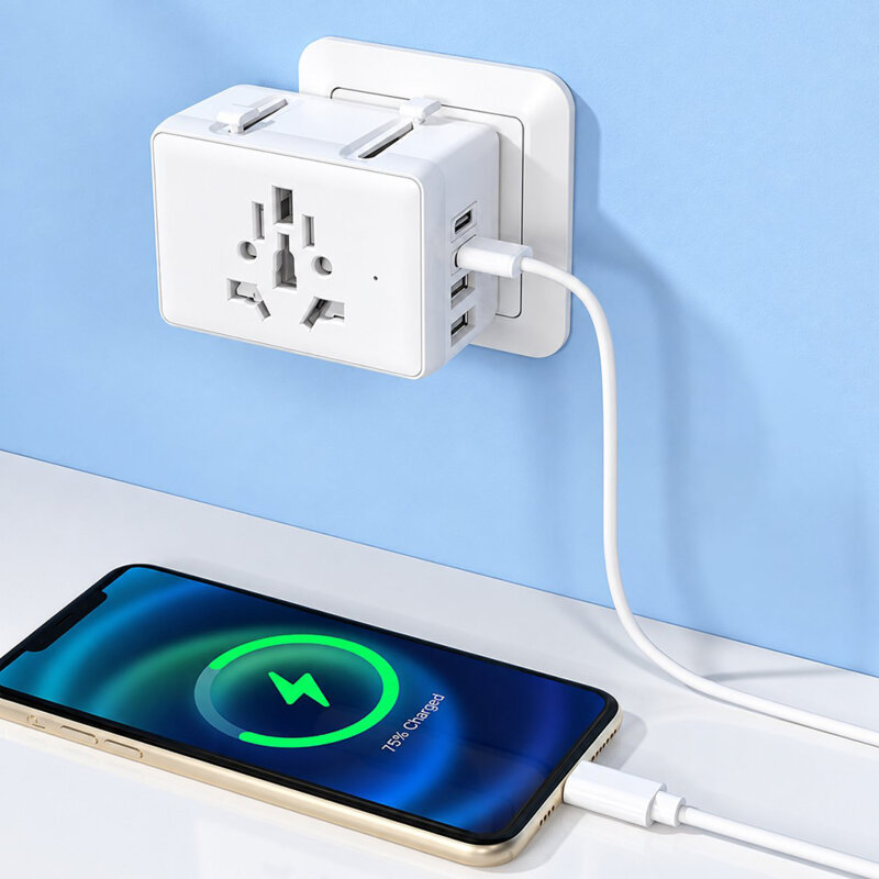 Adaptor priza EU la US, UK, AUS, PD45W, Techsuit, HHT203A