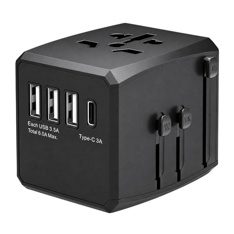 Adaptor priza EU la US, UK, AUS, PD15W, Techsuit, HHT904-B1