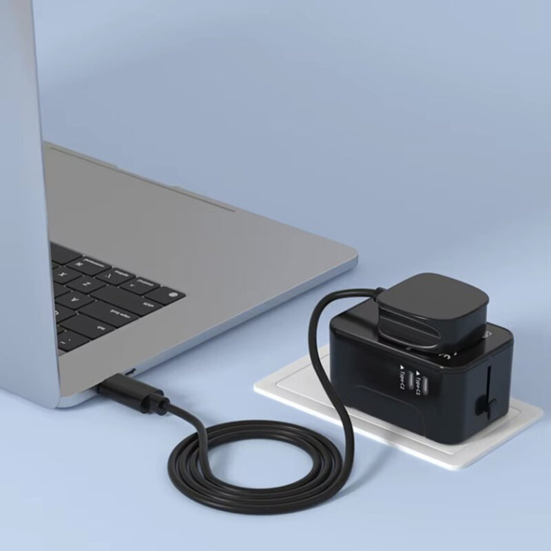 Adaptor priza EU la US, UK, AUS, 2x USB-C, Techsuit, HHT202-2C
