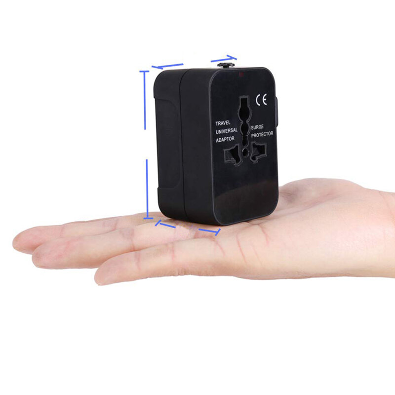 Adaptor priza EU la US, UK, AUS, 2x USB, Techsuit, HHT202