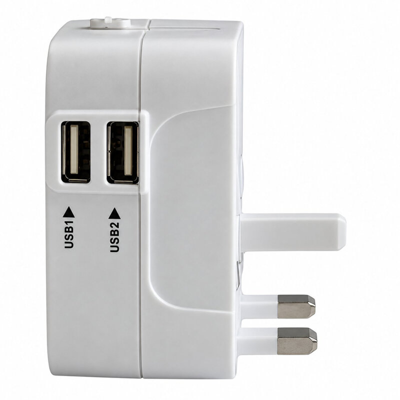 Adaptor priza EU la US, UK, AUS, 2 x USB, Techsuit, HHT202