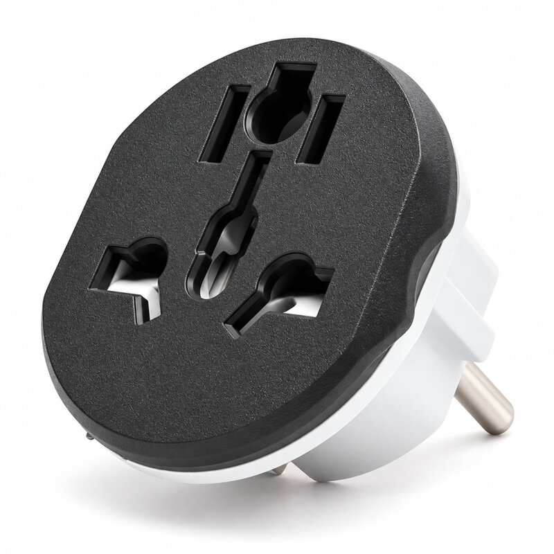 Adaptor priza universal pentru calatorie Techsuit, gri, C529