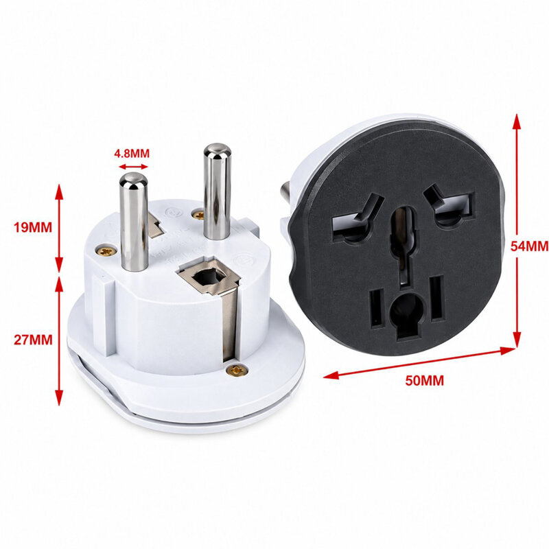 Adaptor priza universal pentru calatorie Techsuit, gri, C529