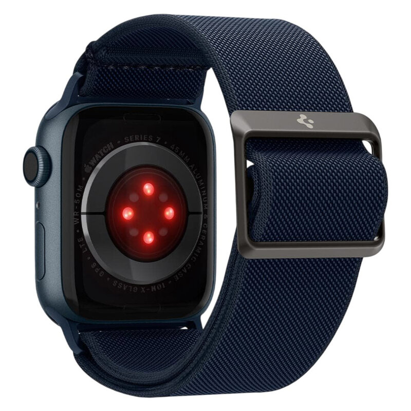 Curea Apple Watch 5 44mm Spigen Lite Fit, bleumarin