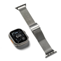Curea Apple Watch 5 44mm Ringke Metal One Air, argintiu