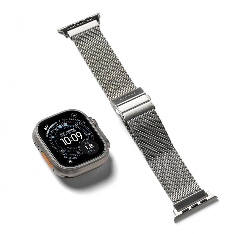 Curea Apple Watch Ultra Ringke Metal One Air, argintiu