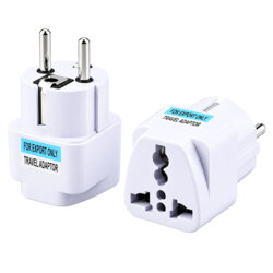 Adaptor priza universal pentru calatorie Techsuit, alb, C524