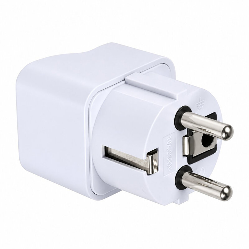 Adaptor priza universal pentru calatorie Techsuit, alb, C524