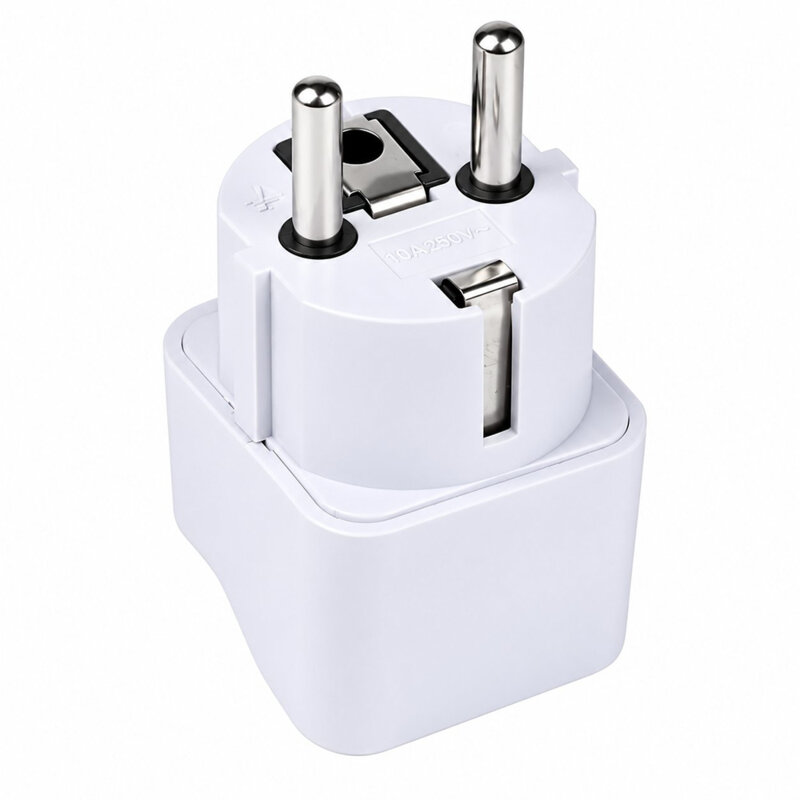 Adaptor priza universal pentru calatorie Techsuit, alb, C524