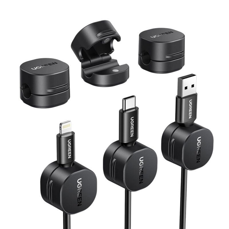 [Pachet 3x] Organizator cabluri, suport magnetic pentru birou Ugreen 45797