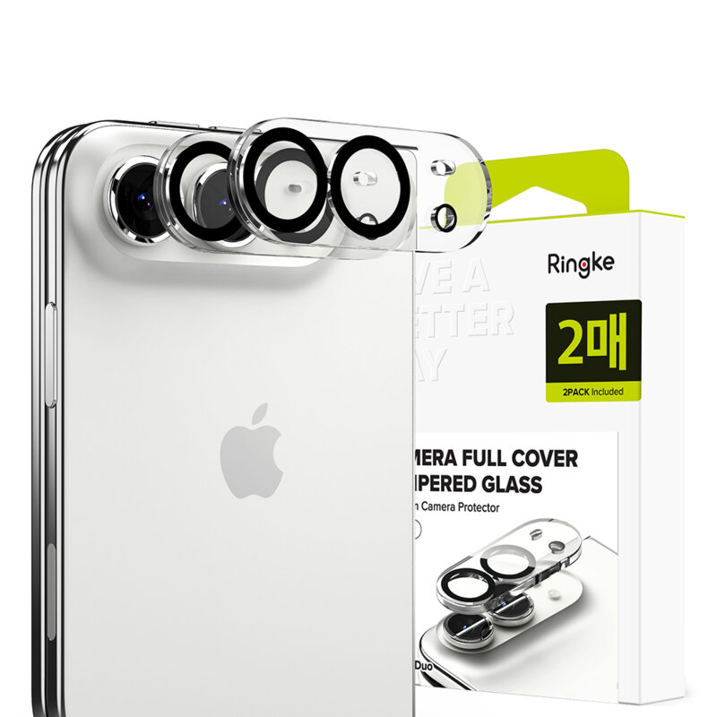 [Pachet 2x] Folie sticla camera iPhone Duo Ringke Camera Protector, transparenta