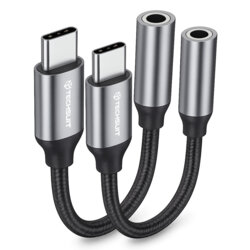 [Pachet 2x] Set adaptoare audio premium Type-C Techsuit FuseXound AC12